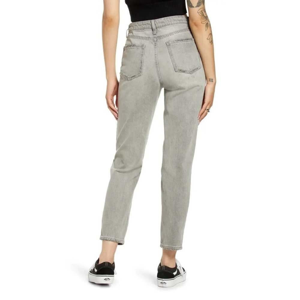 NWT BP Distressed Light Greywash High Waist Mom Jeans Size 26 - Picture 2 of 15
